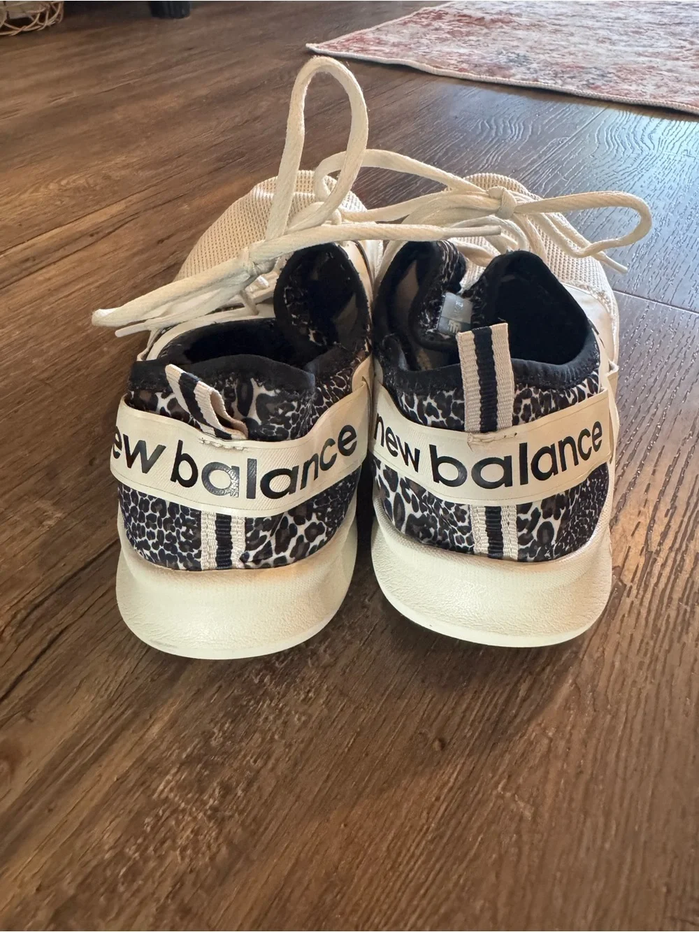 Women's Nergize Sport Leopard White and Black Walking Sneakers Sz 12